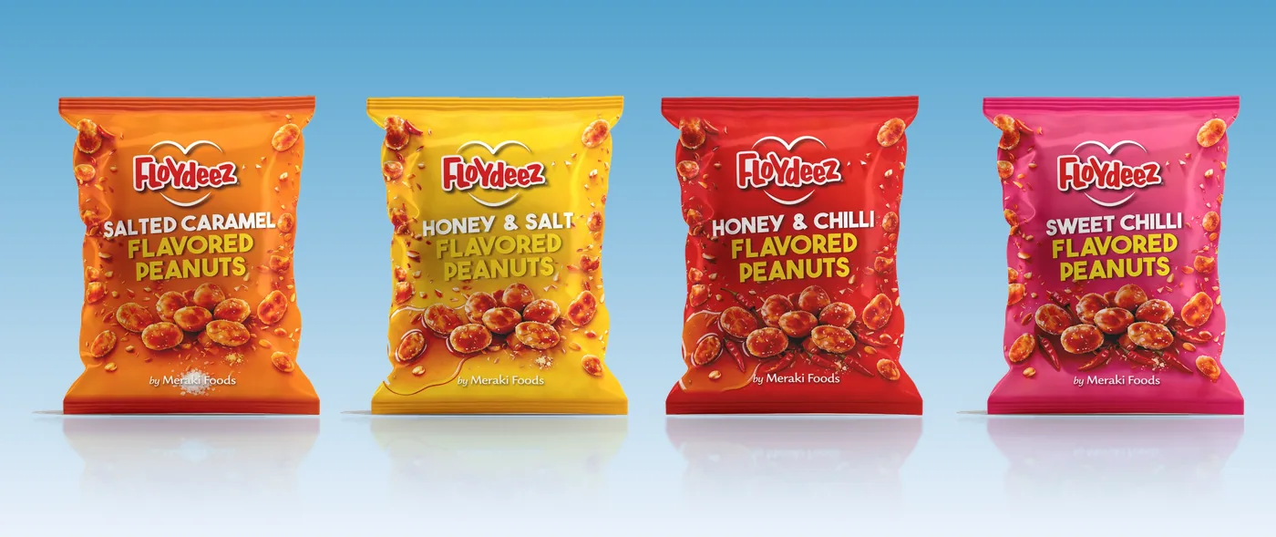 The full Flavored Peanuts line-up