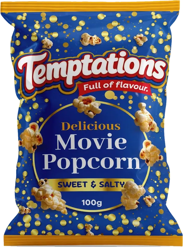 Temptations Movie Popcorn Sweet & Salty 100g pack